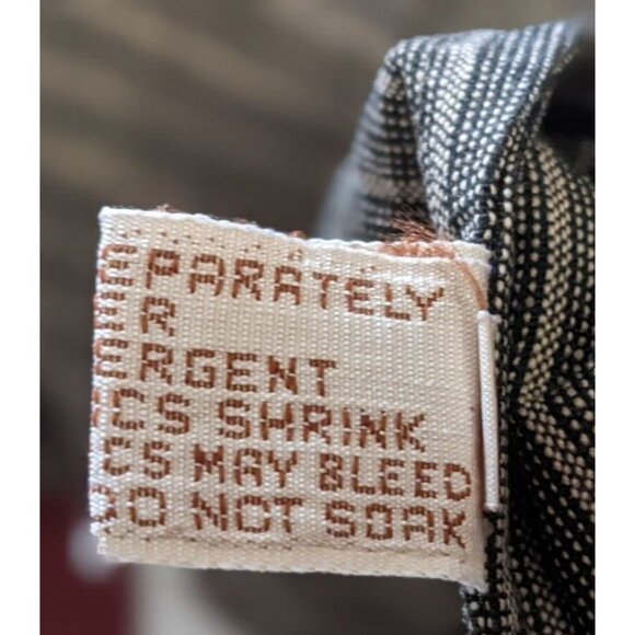 New Kurta Shirt Men 1/3 Button Up Brown 100% Cotton Striped Cuffless Long Sleeve - Picture 11 of 11